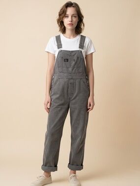 Vintage 90s UNIONBAY Gray Denim Overalls with Front Bib Pocket (M)